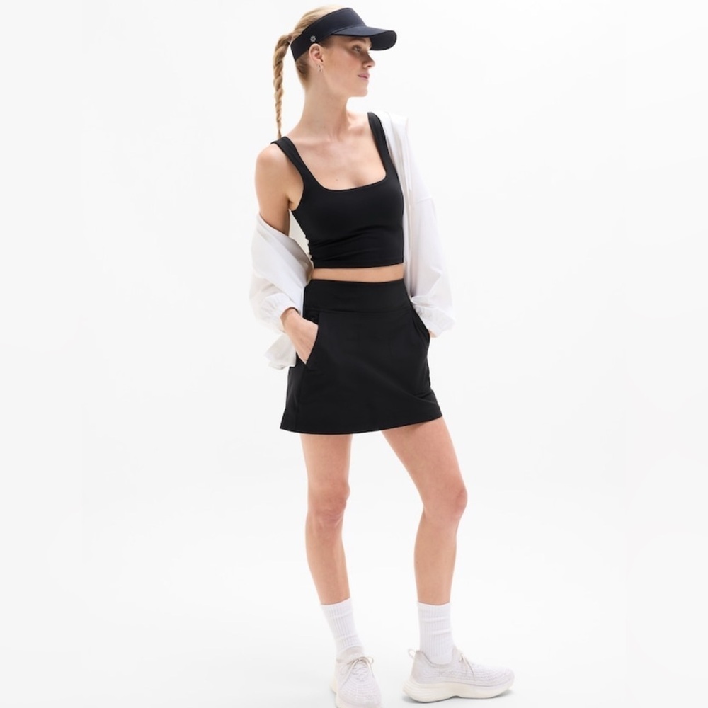 NWT Athleta Tee Time Black Skort 15” Sz Small